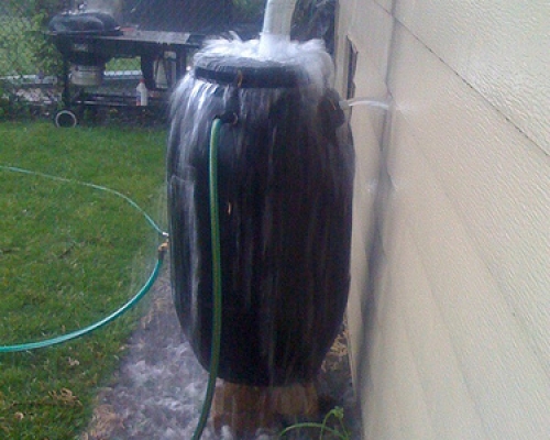 rain barrel overflow