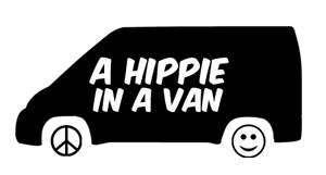 hippie in a van logo