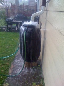 rain barrel overflow