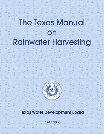 texas rainwater harvesting manual cover